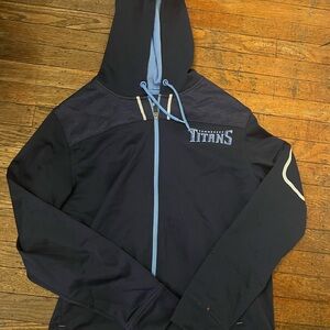 Tennessee Titans Hoodie Mens Medium Majestic ThermaBase Fit Full Zip NFL